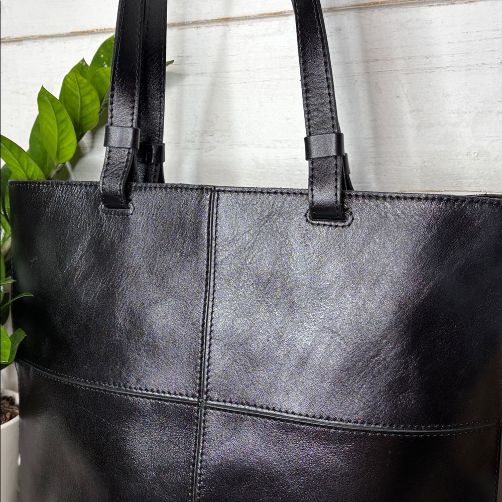 Patricia Nash Black Leather Tote - Picture 3 of 8